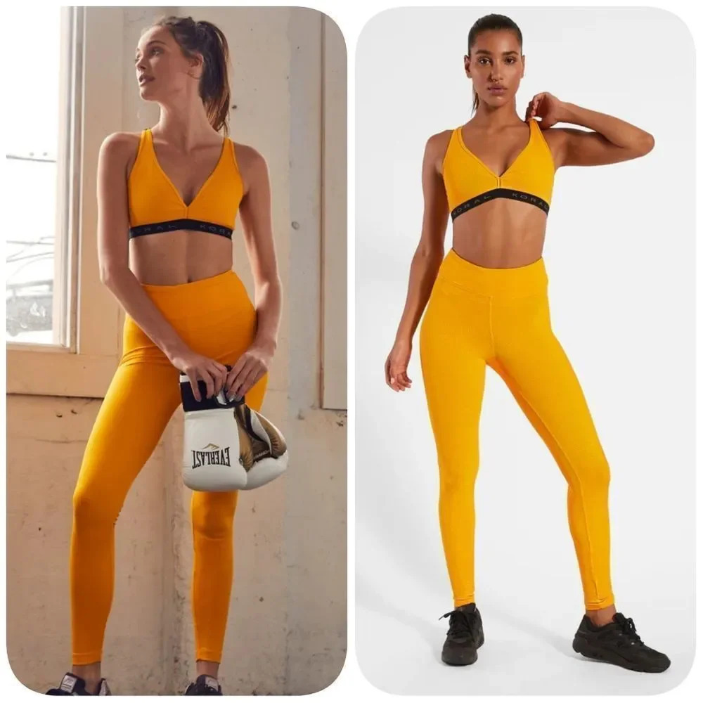 Koral Exceed Rib High Rise Legging - Mango
